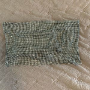 Sparkly diamond tube top